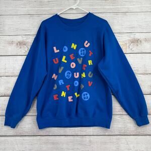 Harry Styles Love on Tour 2022 Love Soup Crewneck Sweatshirt Adult Large Blue